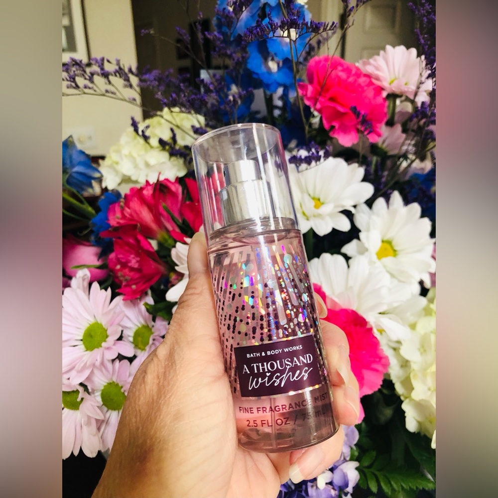 NWOT Bath & Body Works A Thousand Wishes Fragrance Mist with Pink Silver Accents
